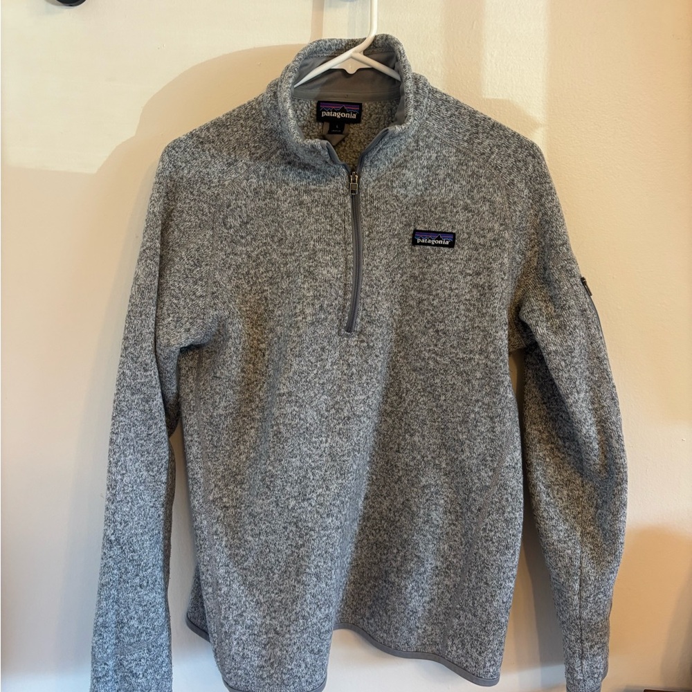 Patagonia Men's Zip-Up Gray Sweater